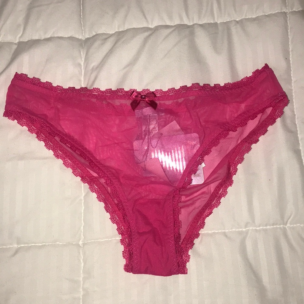 pink mesh see thru undies panties savage x fenty